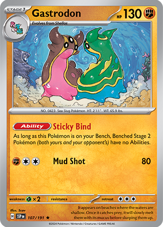 Gastrodon - 107/191 - Surging Sparks - Holo - Card Cavern