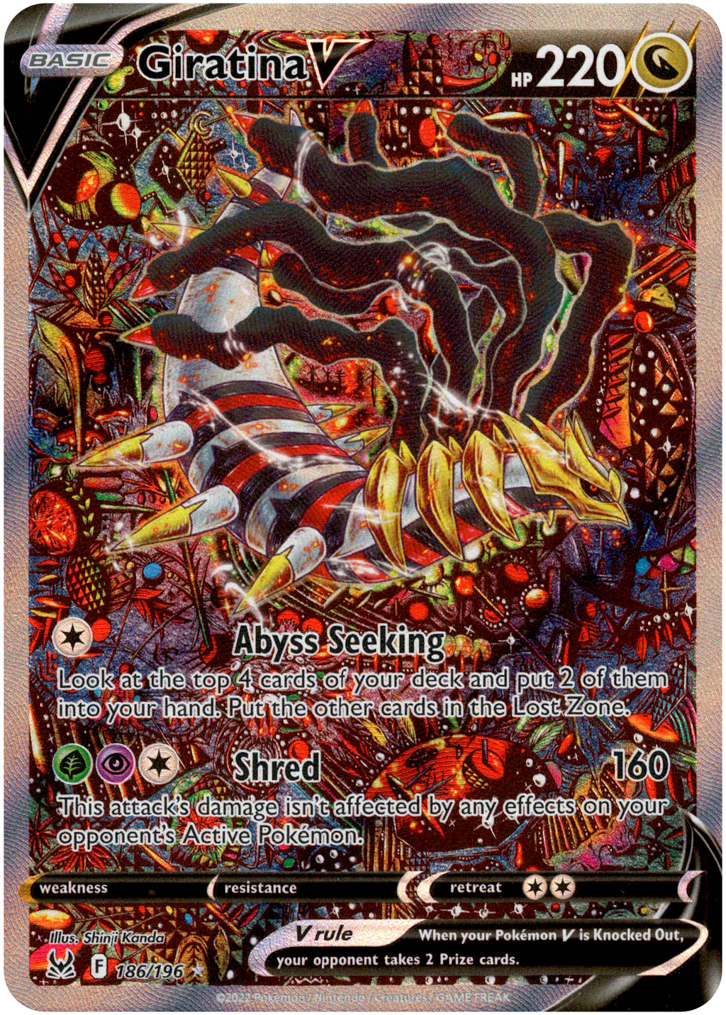 Giratina V Alternate Art - 186/196 - Lost Origin – Card Cavern Trading  Cards, LLC