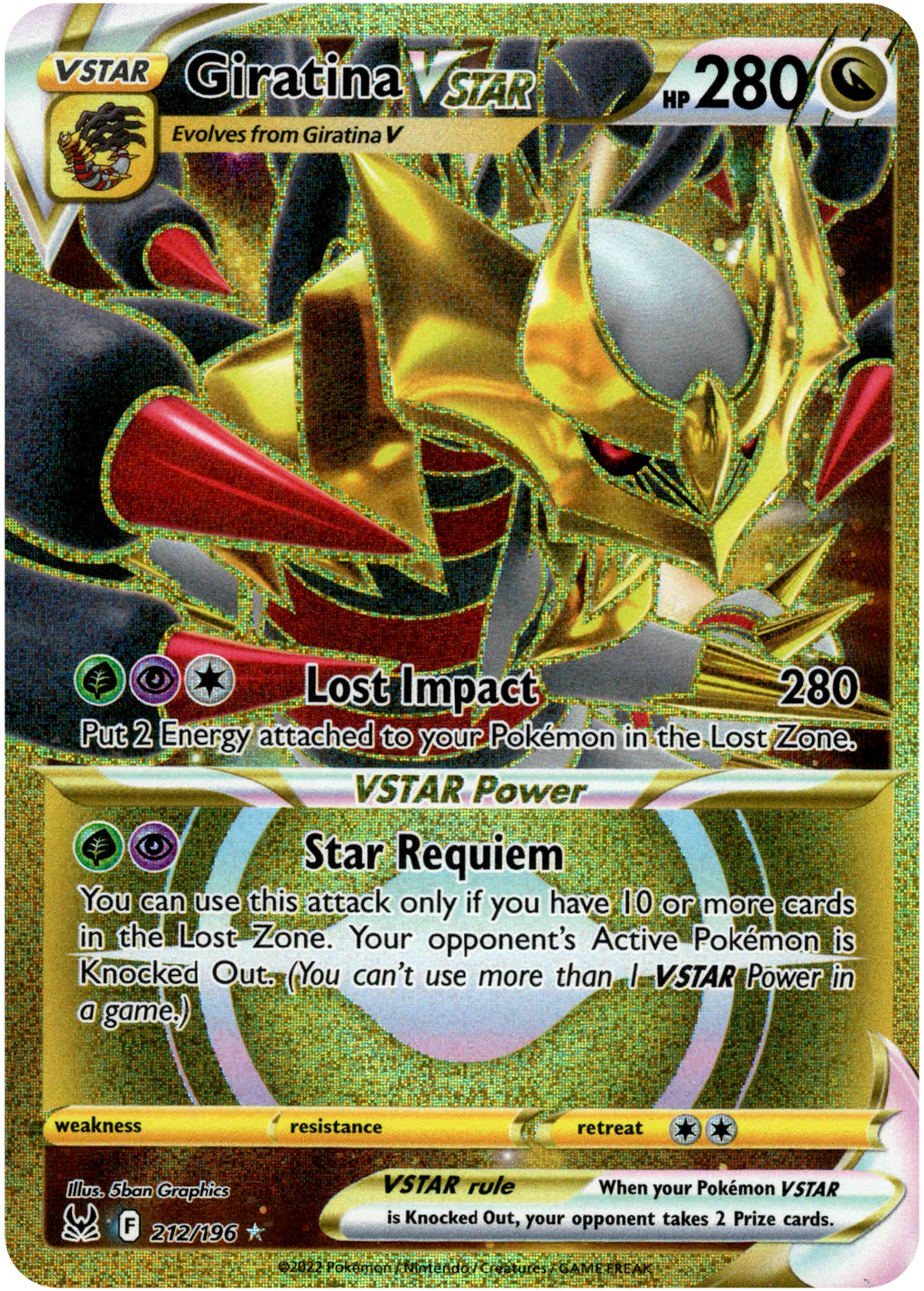 Pokemon - Giratina Vstar - 131/196 - Ultra Rare Card Lost Origin