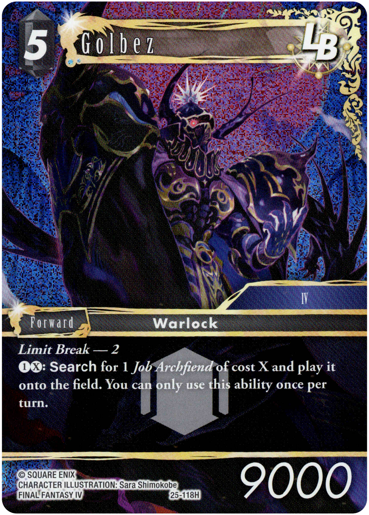 Golbez - 25-118H - Tears of the Planet - Foil - Card Cavern