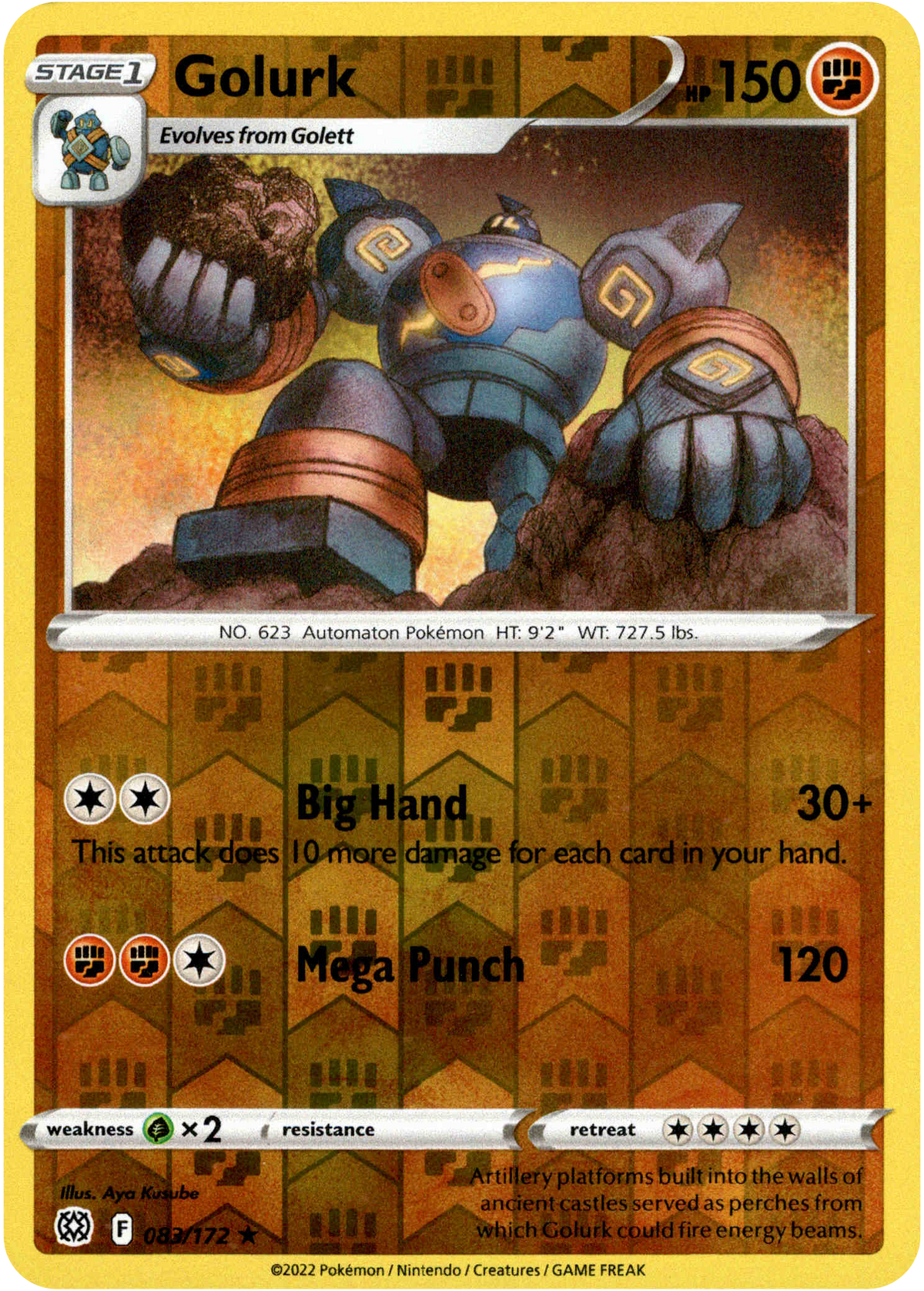 Golurk - 083/172 - Brilliant Stars - Reverse Holo - Card Cavern
