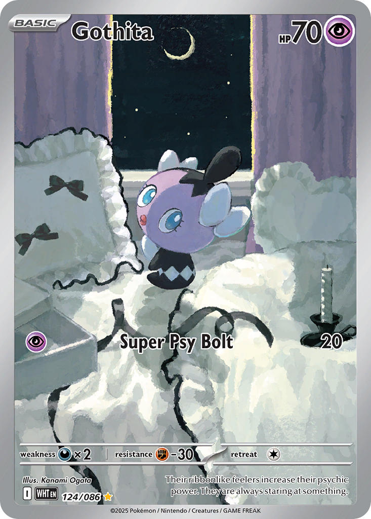 Gothita - 124/086 - White Flare - Holo - Card Cavern