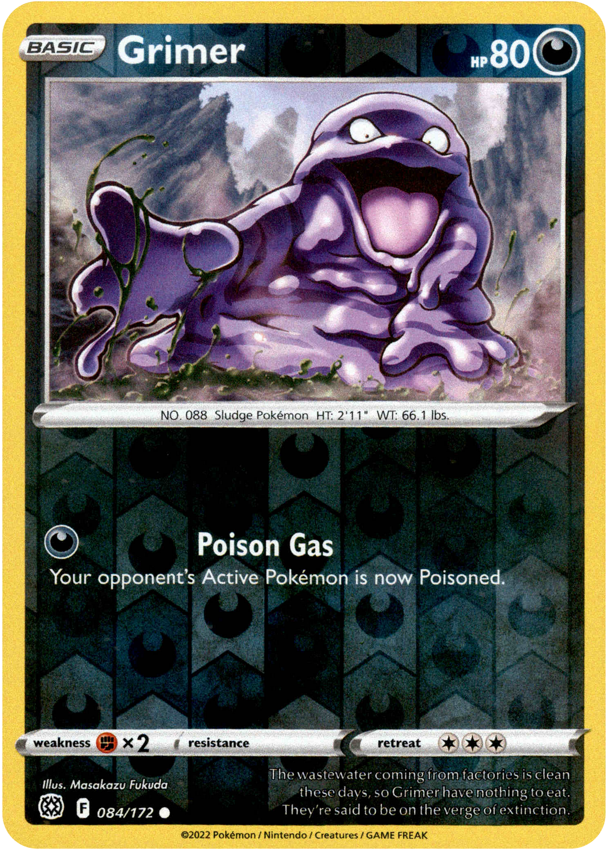 Grimer - 084/172 - Brilliant Stars - Reverse Holo - Card Cavern