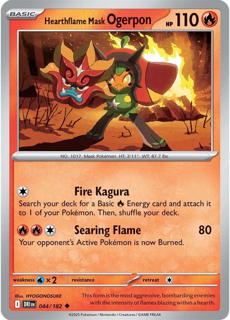 Hearthflame Mask Ogerpon - 044/182 - Destined Rivals - Card Cavern