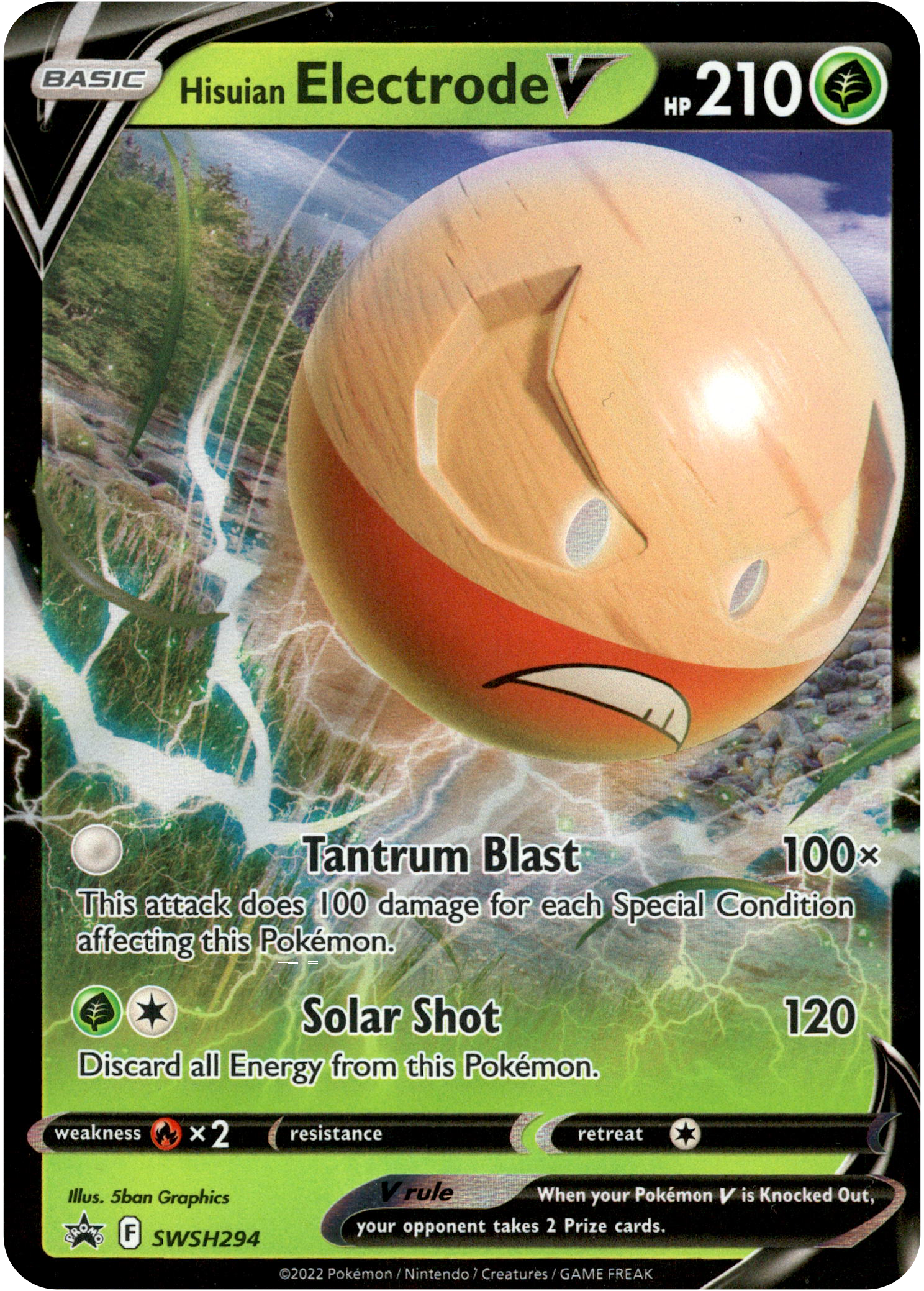 Hisuian Electrode V - SWSH294 - Sword & Shield Promo - Card Cavern