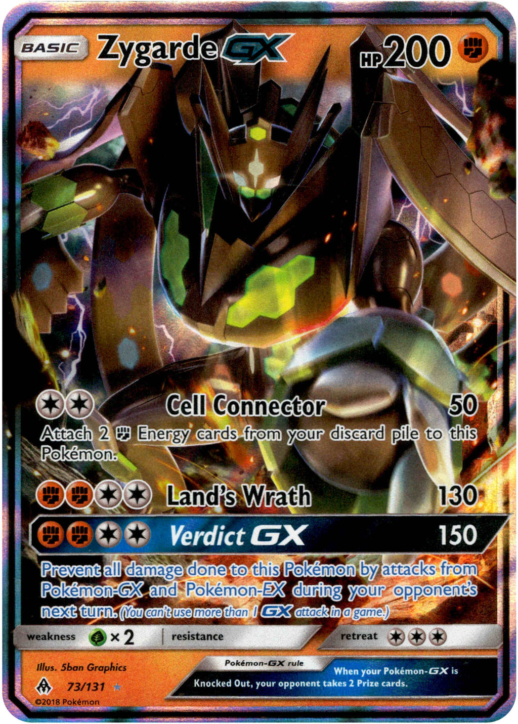 Zygarde GX - 73/131 - Forbidden Light - Holo – Card Cavern Trading