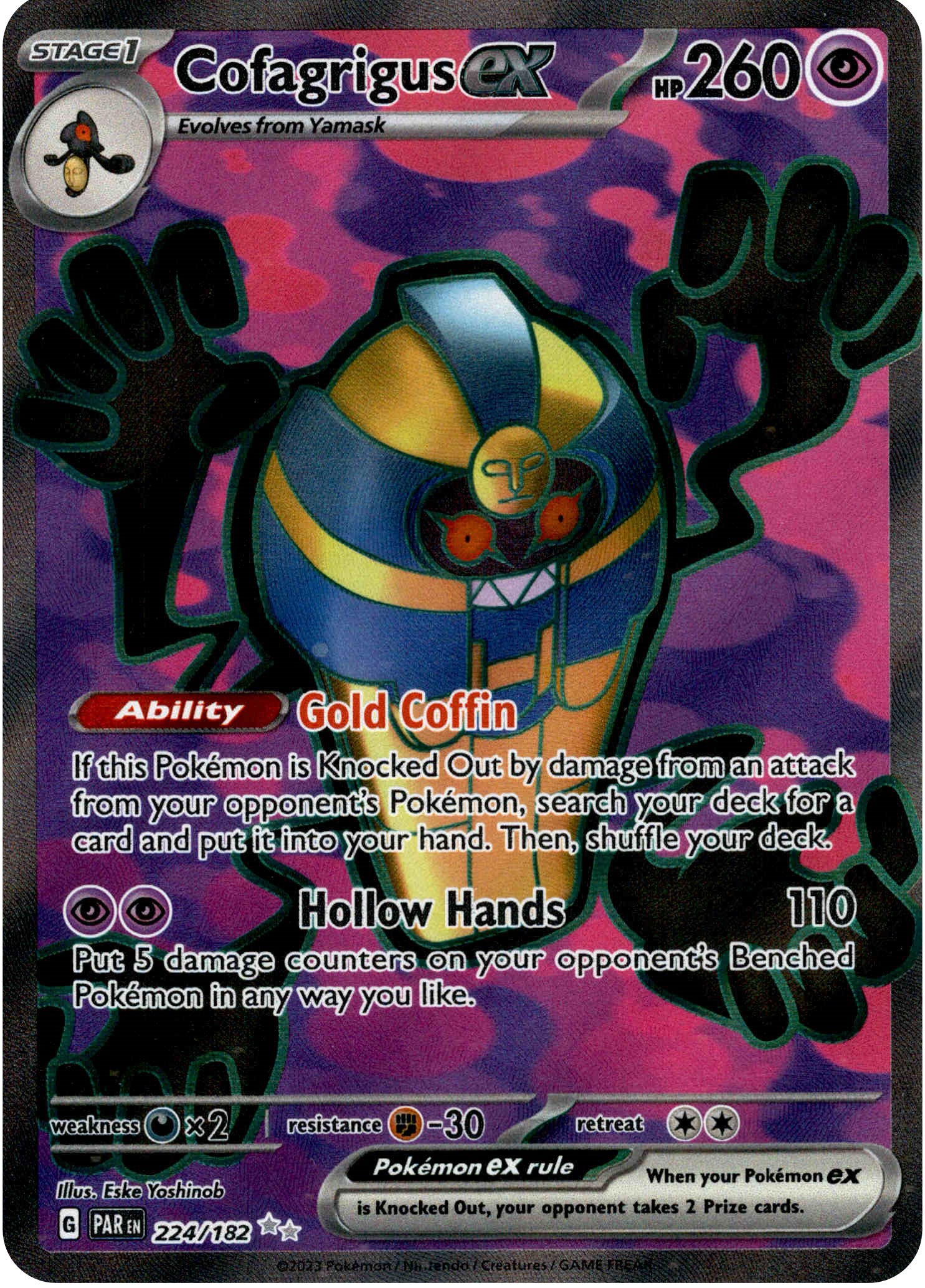 Cofagrigus ex - 224/182 - Paradox Rift - Holo - Card Cavern