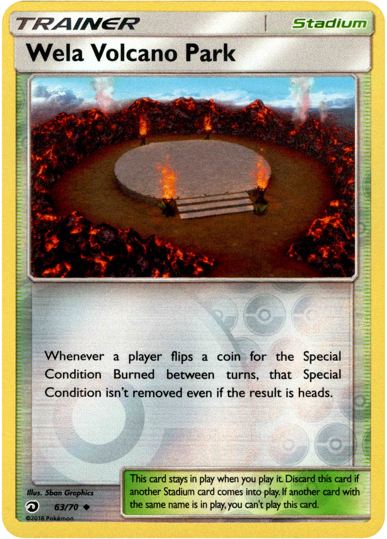 Wela Volcano Park - 63/70 - Dragon Majesty - Reverse Holo - Card Cavern