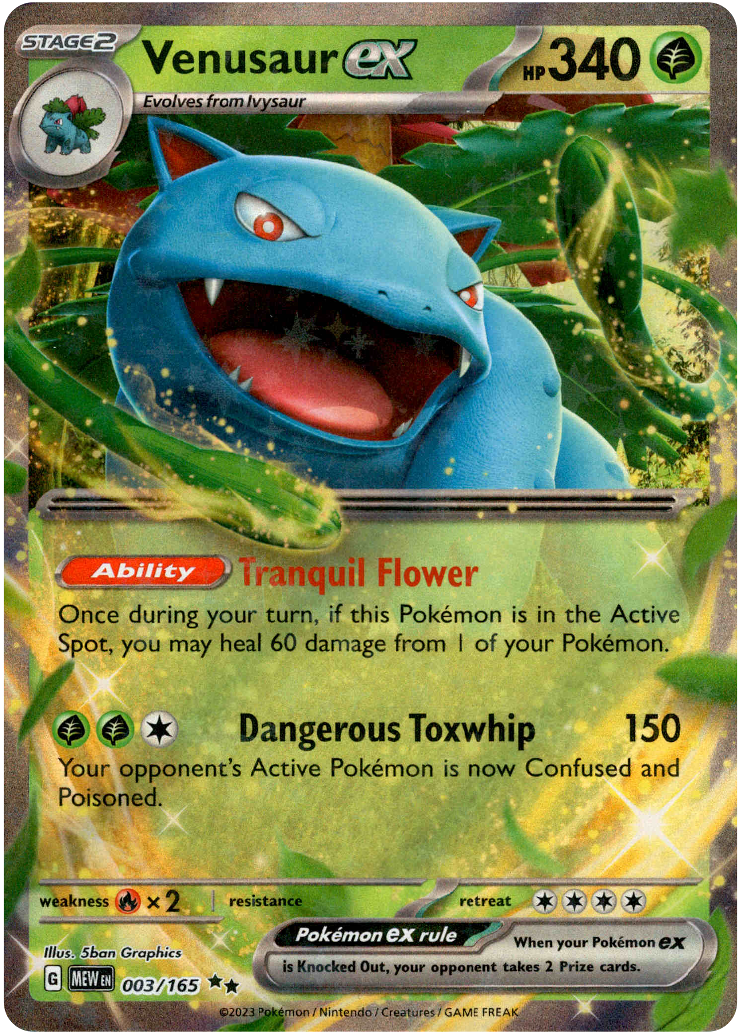 Venusaur ex - 003/165 - Scarlet & Violet 151 - Card Cavern