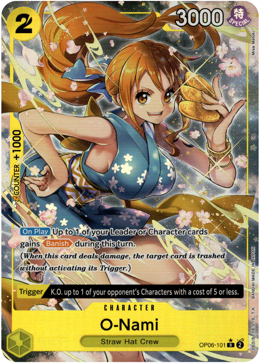 O-Nami Alternate Art - OP06-101R - Wings of the Captain