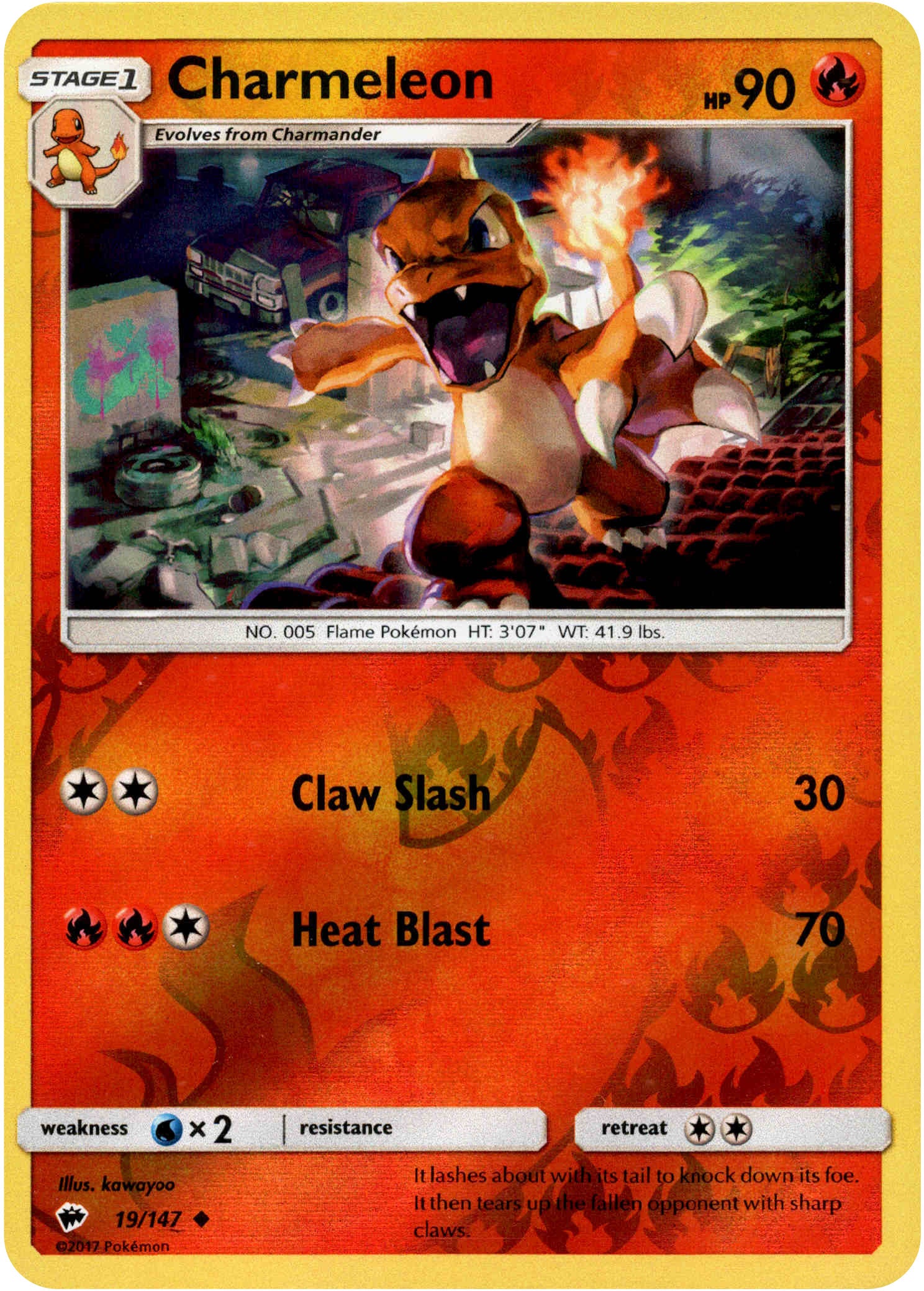 Charmeleon - 19/147 - Burning Shadows - Reverse Holo - Card Cavern