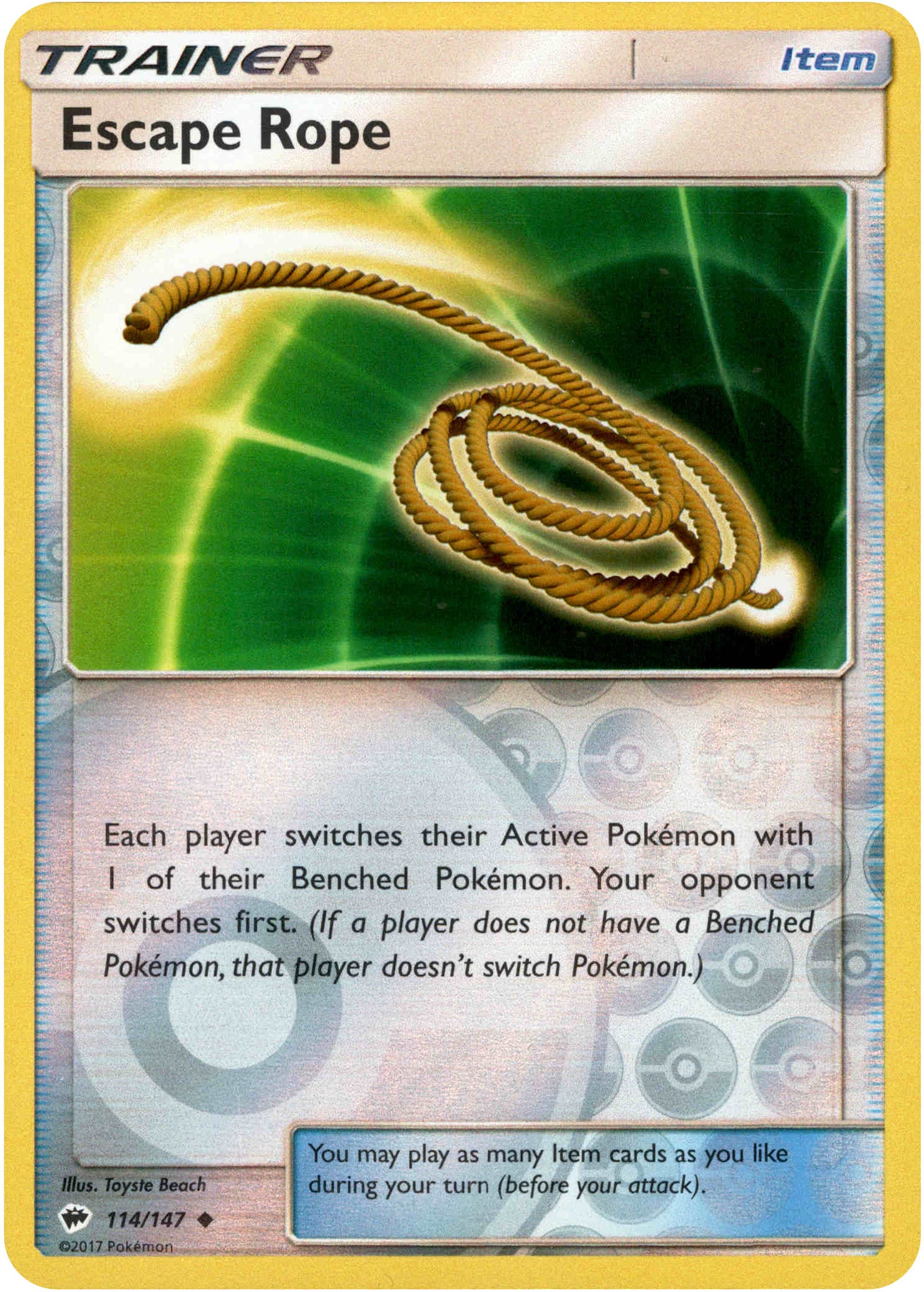 Escape Rope - 114/147 - Burning Shadows - Reverse Holo - Card Cavern