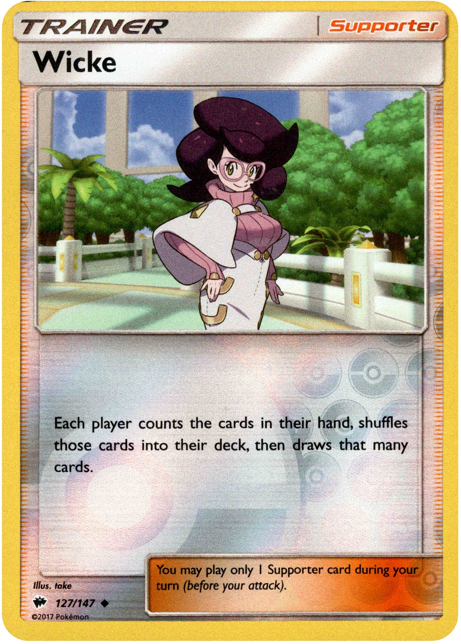 Wicke - 127/147 - Burning Shadows - Reverse Holo - Card Cavern