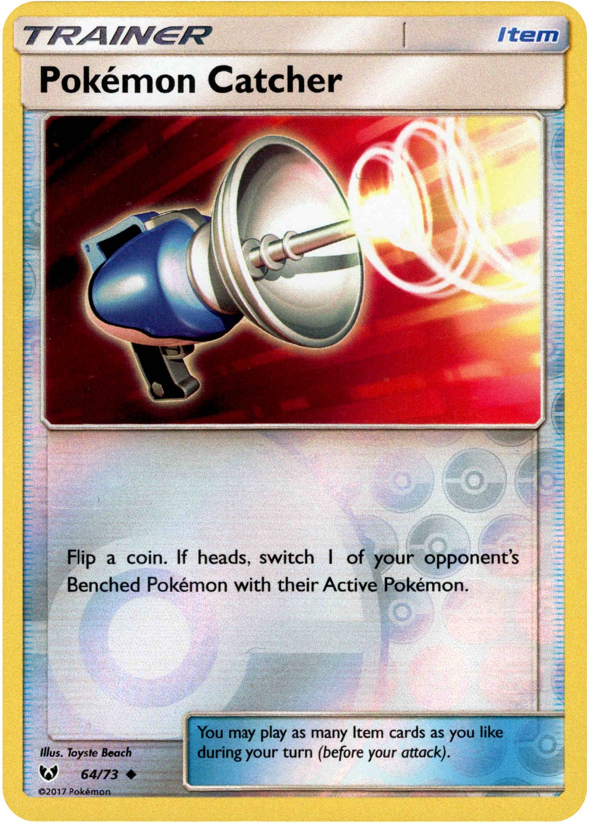 Pokémon Catcher - 64/73 - Shining Legends - Reverse Holo - Card Cavern