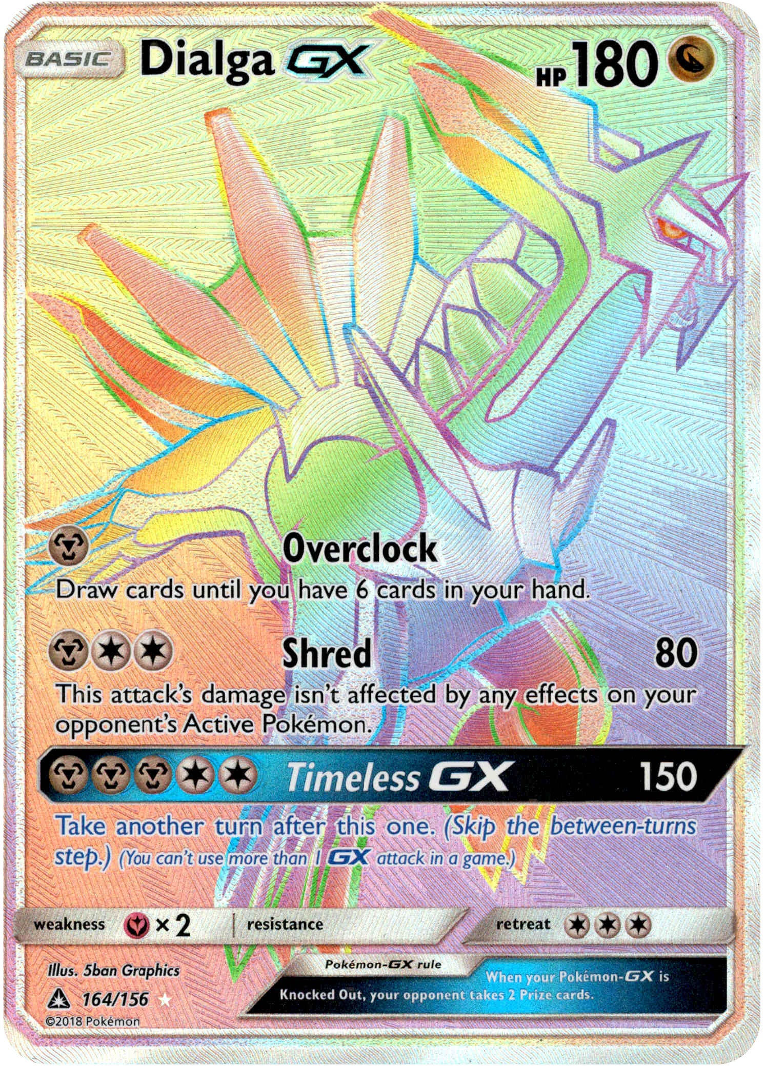 Dialga GX Hyper Rare - 164/156 - Ultra Prism - Holo - Card Cavern