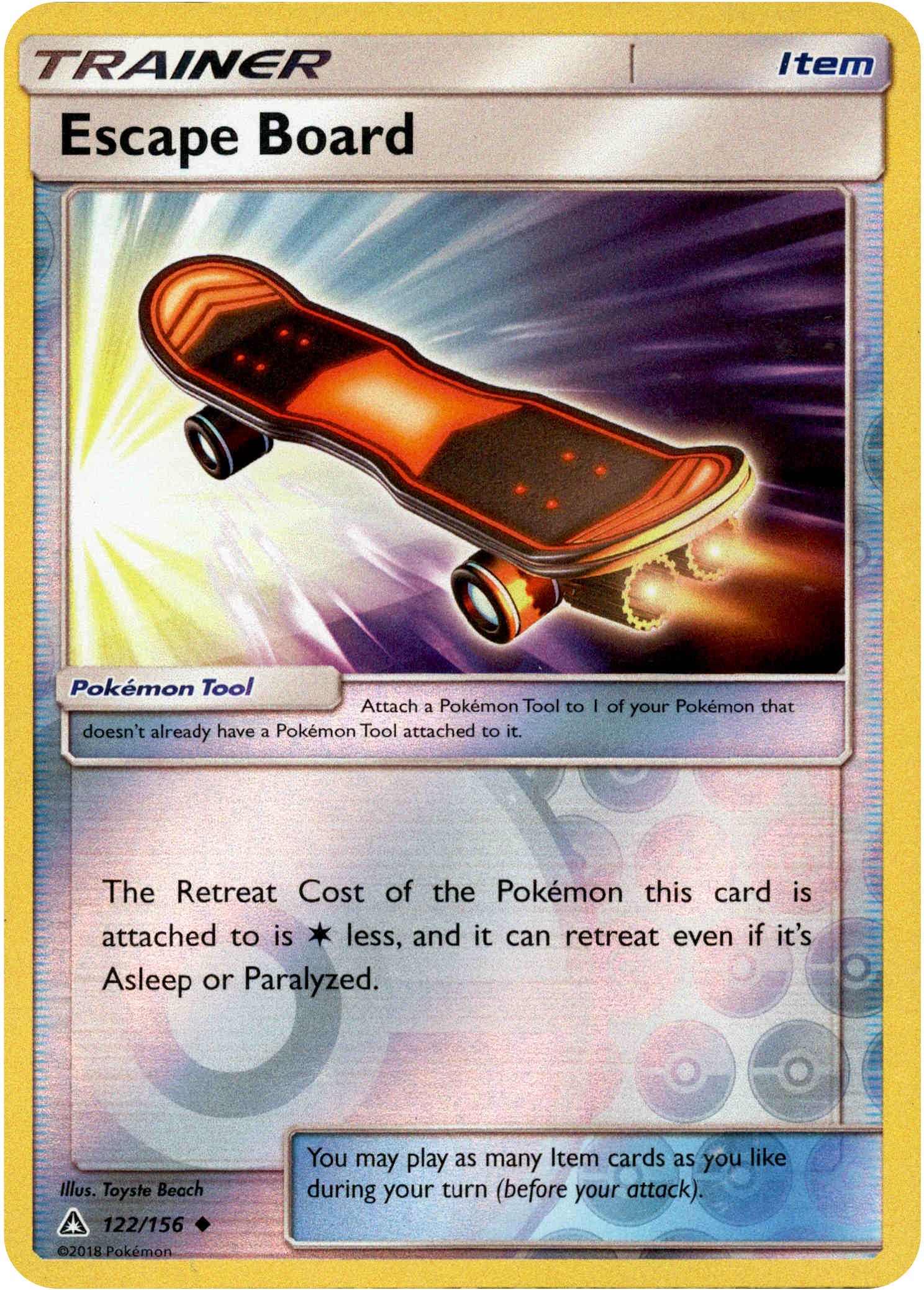 Escape Board - 122/156 - Ultra Prism - Reverse Holo - Card Cavern
