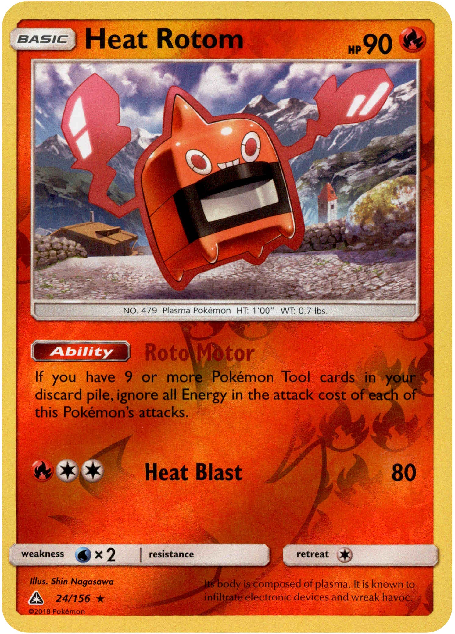 Heat Rotom - 24/156 - Ultra Prism - Reverse Holo - Card Cavern