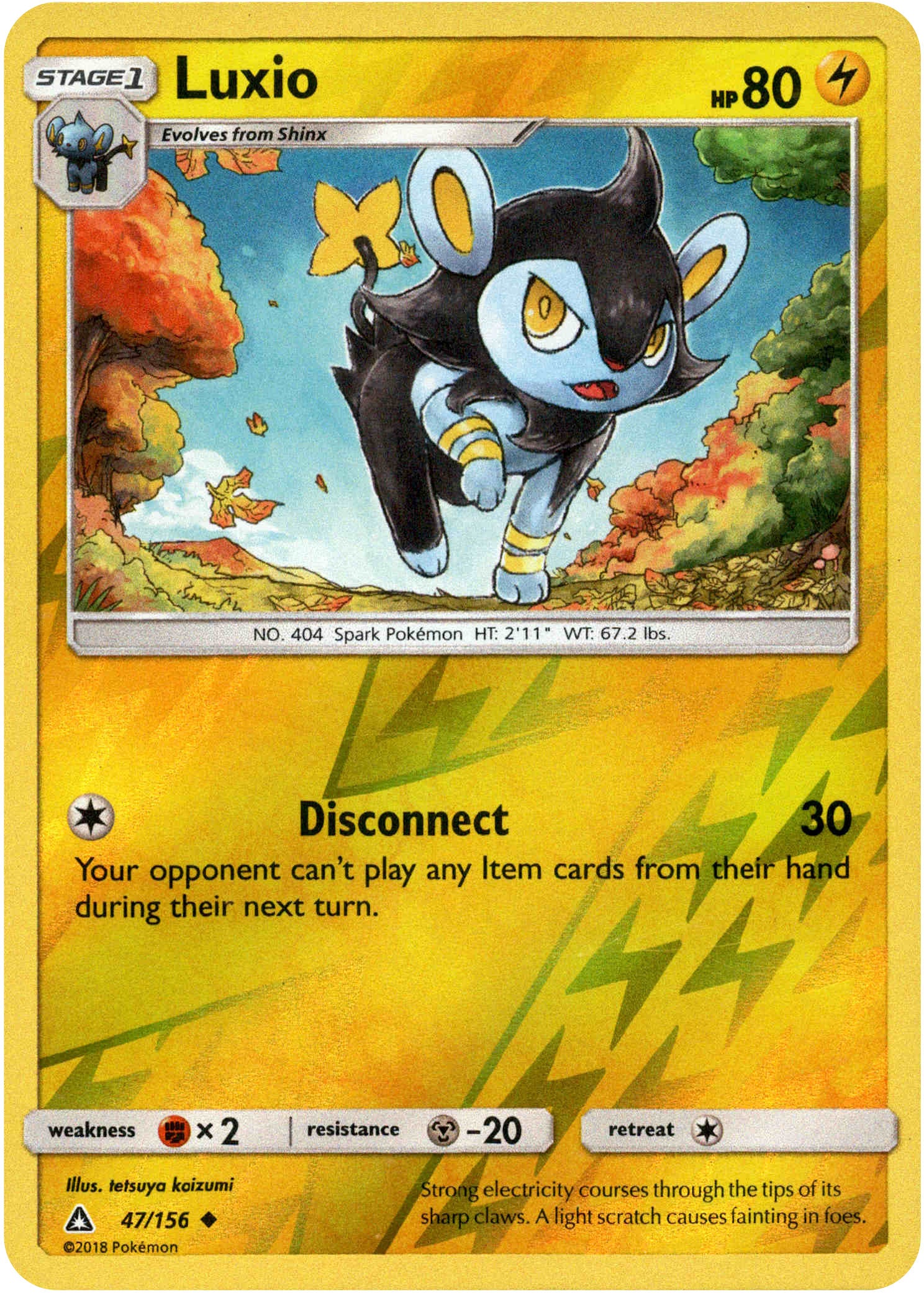 Luxio - 47/156 - Ultra Prism - Reverse Holo - Card Cavern
