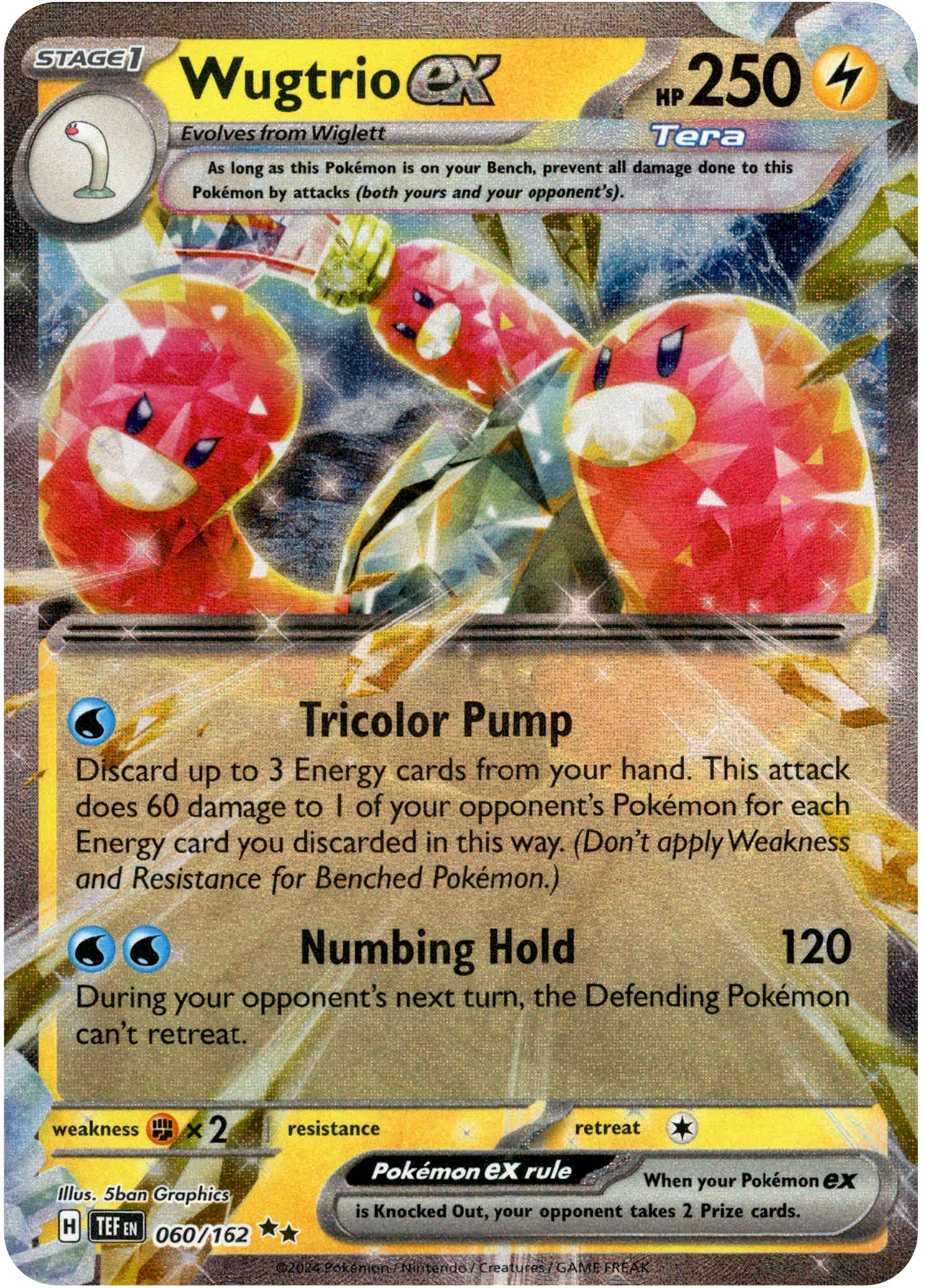 Wugtrio ex - 060/162 - Temporal Forces - Holo - Card Cavern