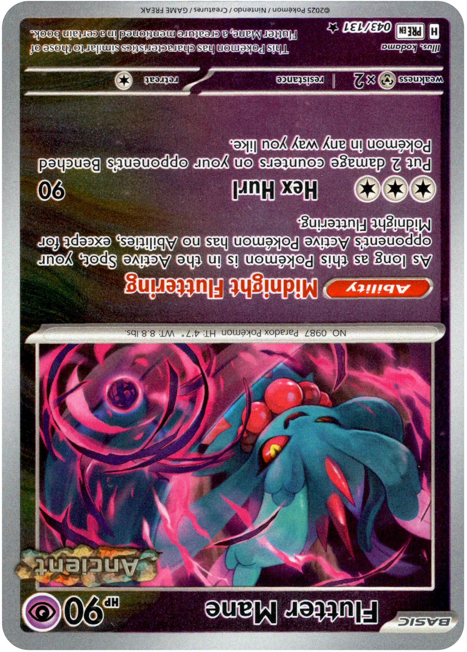 Flutter Mane - 043/131 - Prismatic Evolutions - Reverse Holo - Card Cavern