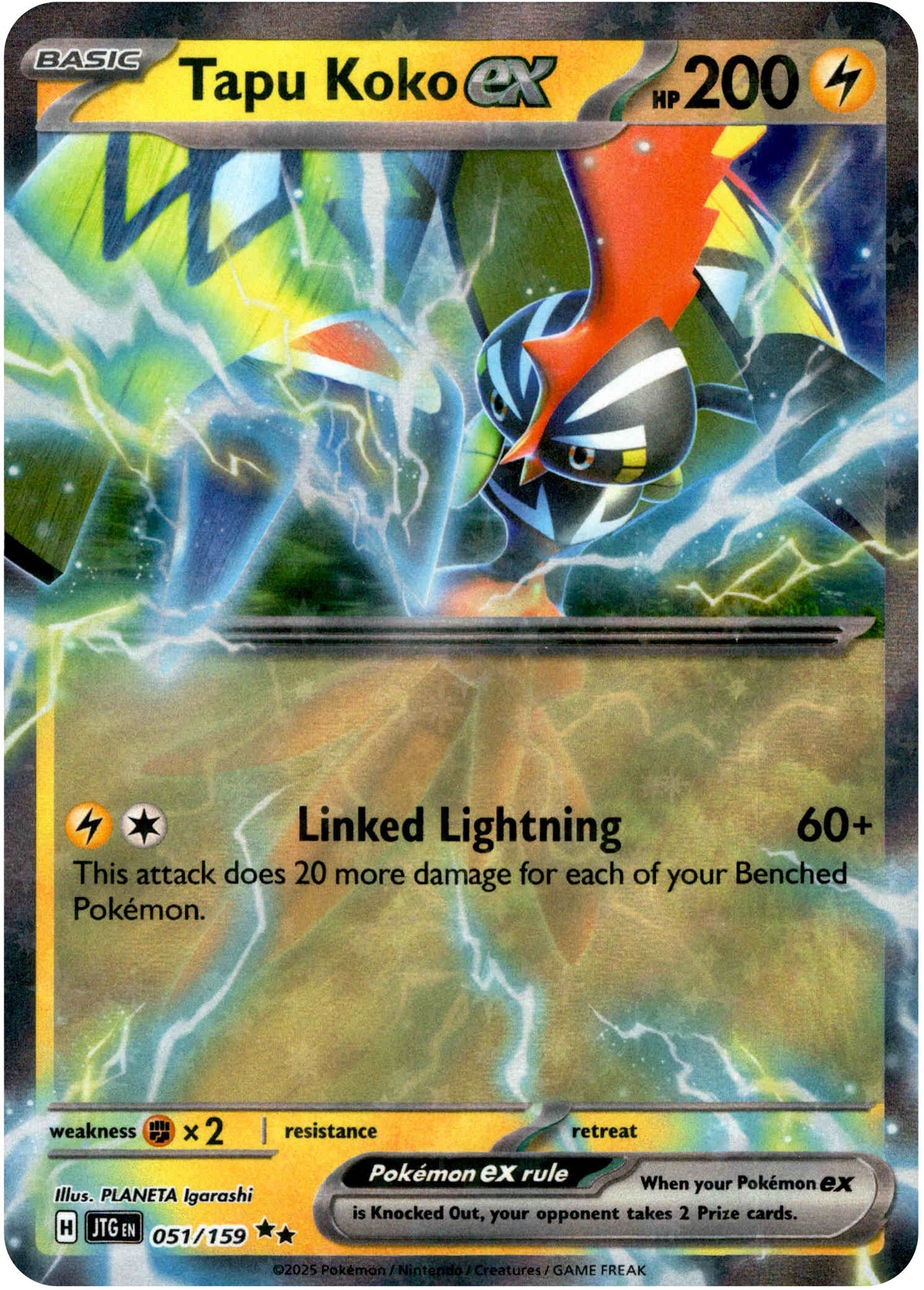 Tapu Koko ex - 051/159 - Journey Together - Holo - Card Cavern