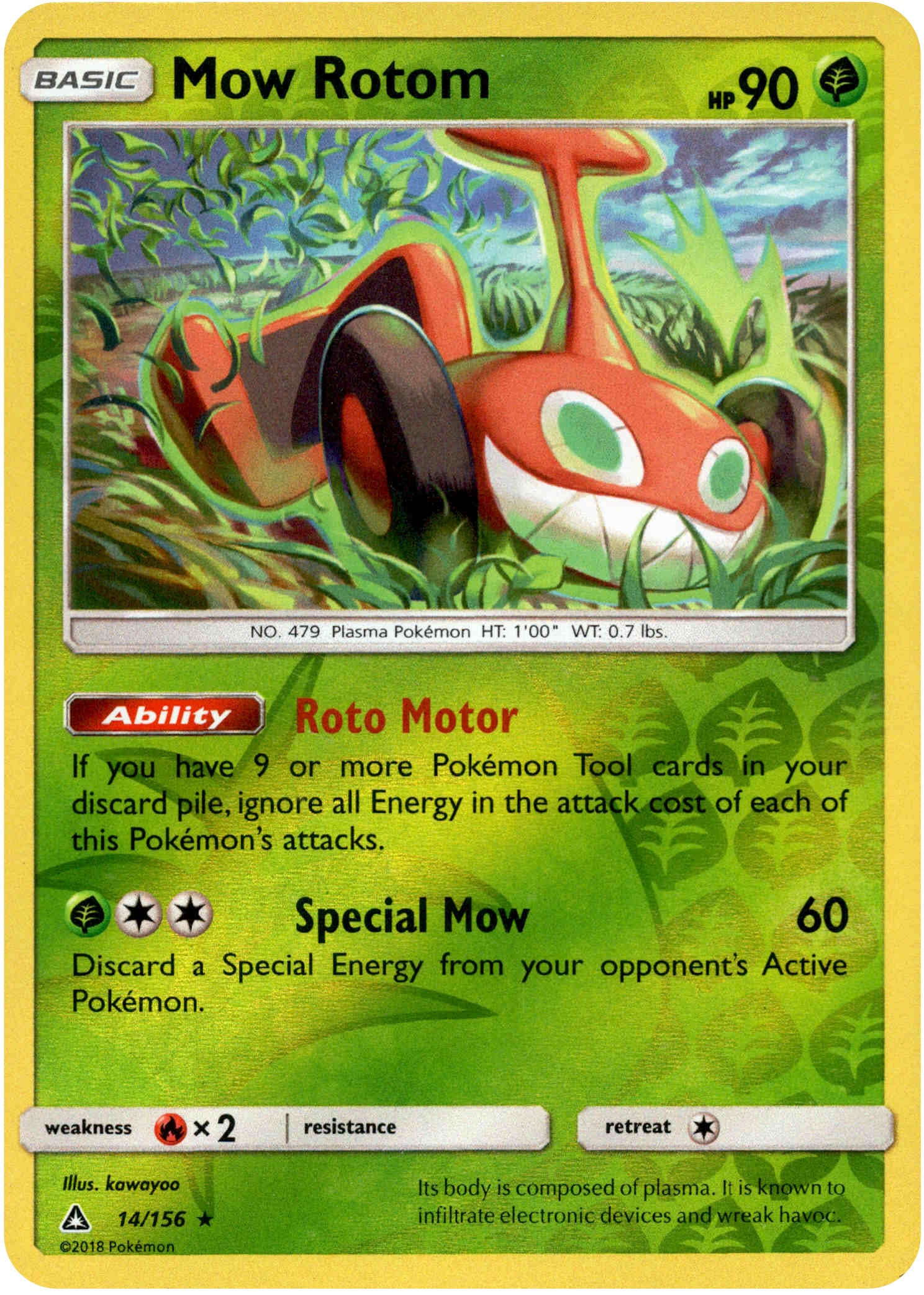Mow Rotom - 14/156 - Ultra Prism - Reverse Holo - Card Cavern