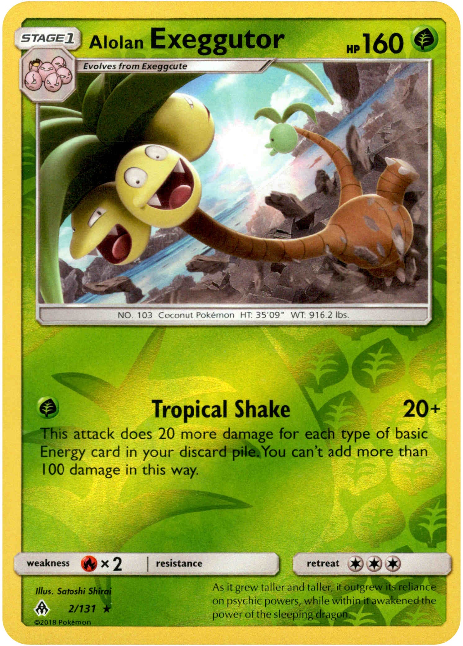Alolan Exeggutor - 2/131 - Forbidden Light - Reverse Holo - Card Cavern