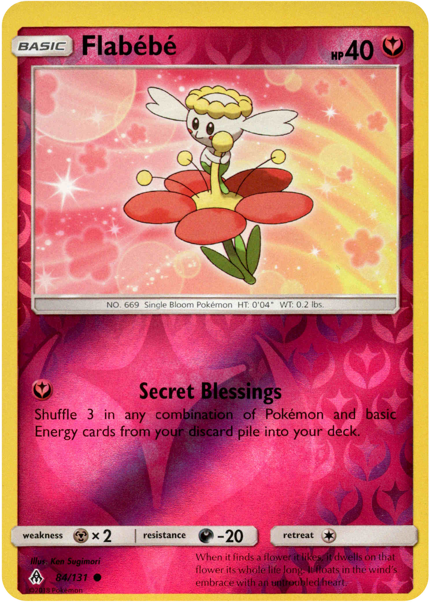Flabebe - 84/131 - Forbidden Light - Reverse Holo - Card Cavern