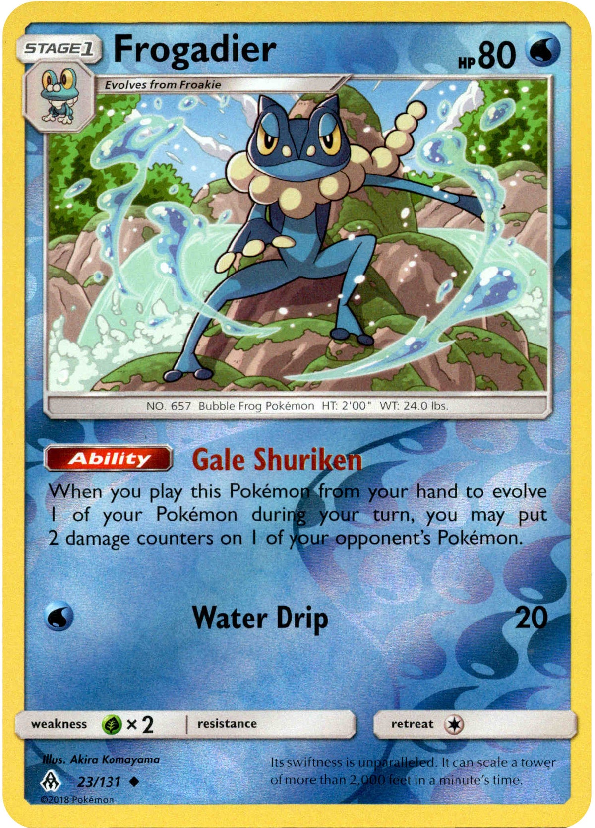 Frogadier - 23/131 - Forbidden Light - Reverse Holo - Card Cavern