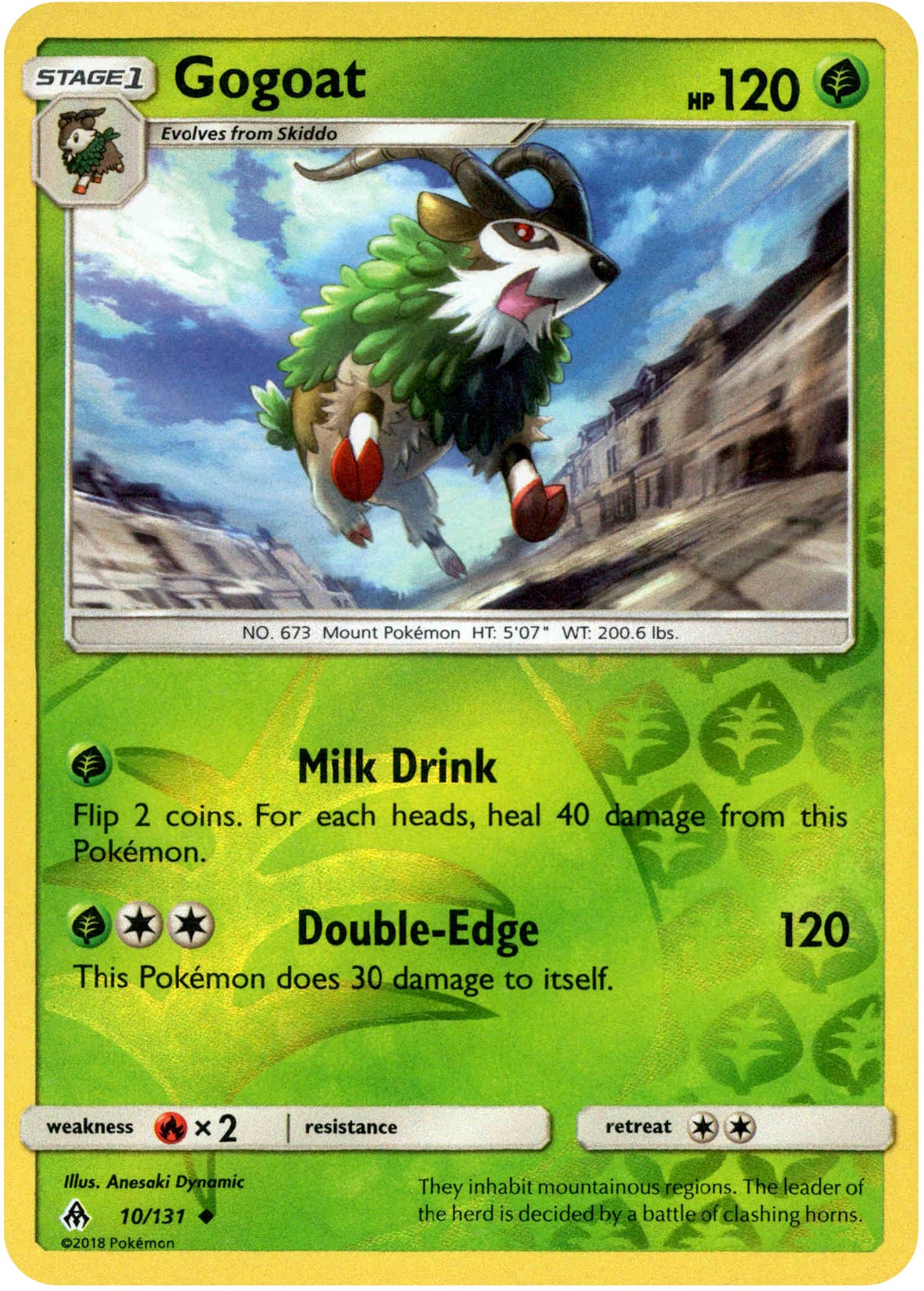 Gogoat - 10/131 - Forbidden Light - Reverse Holo - Card Cavern