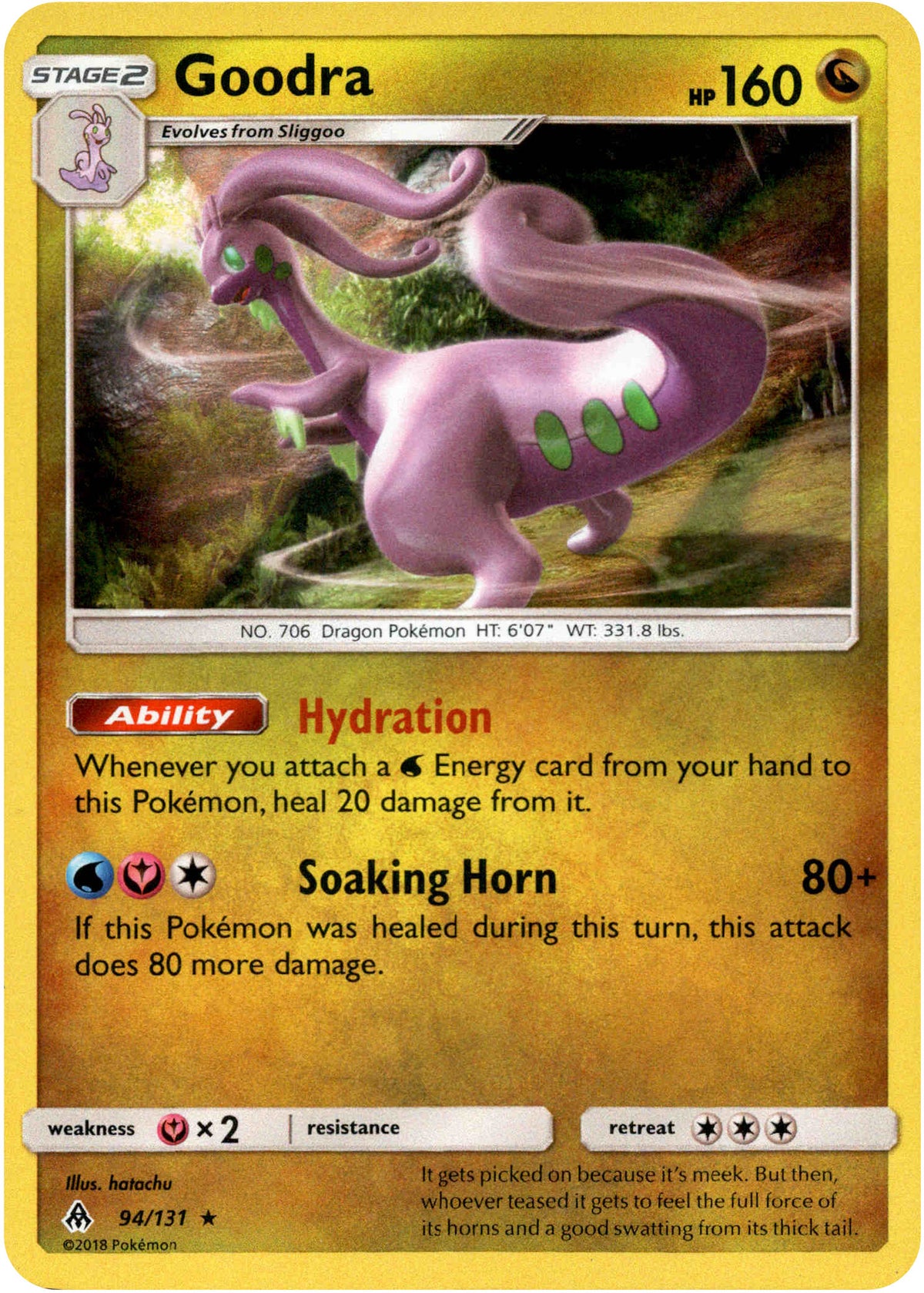 Goodra - 94/131 - Forbidden Light - Holo - Card Cavern