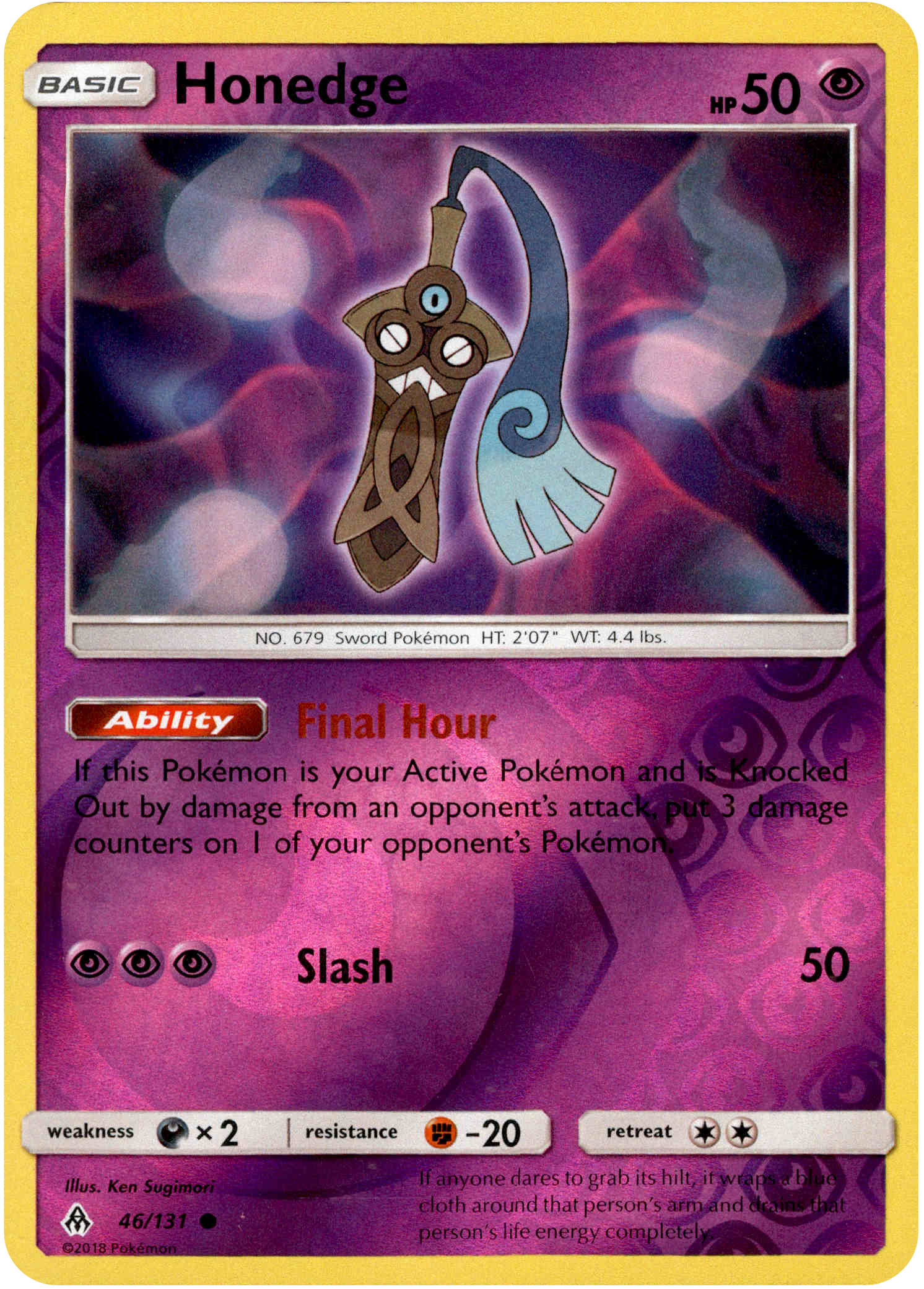Honedge - 46/131 - Forbidden Light - Reverse Holo - Card Cavern