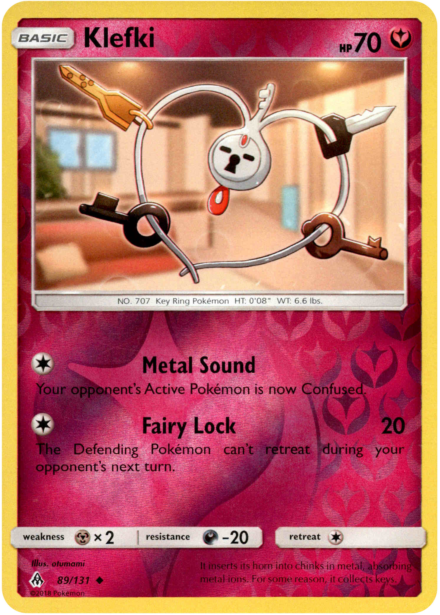 Klefki - 89/131 - Forbidden Light - Reverse Holo - Card Cavern