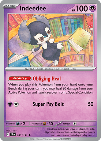 Indeedee - 093/191 - Surging Sparks - Card Cavern
