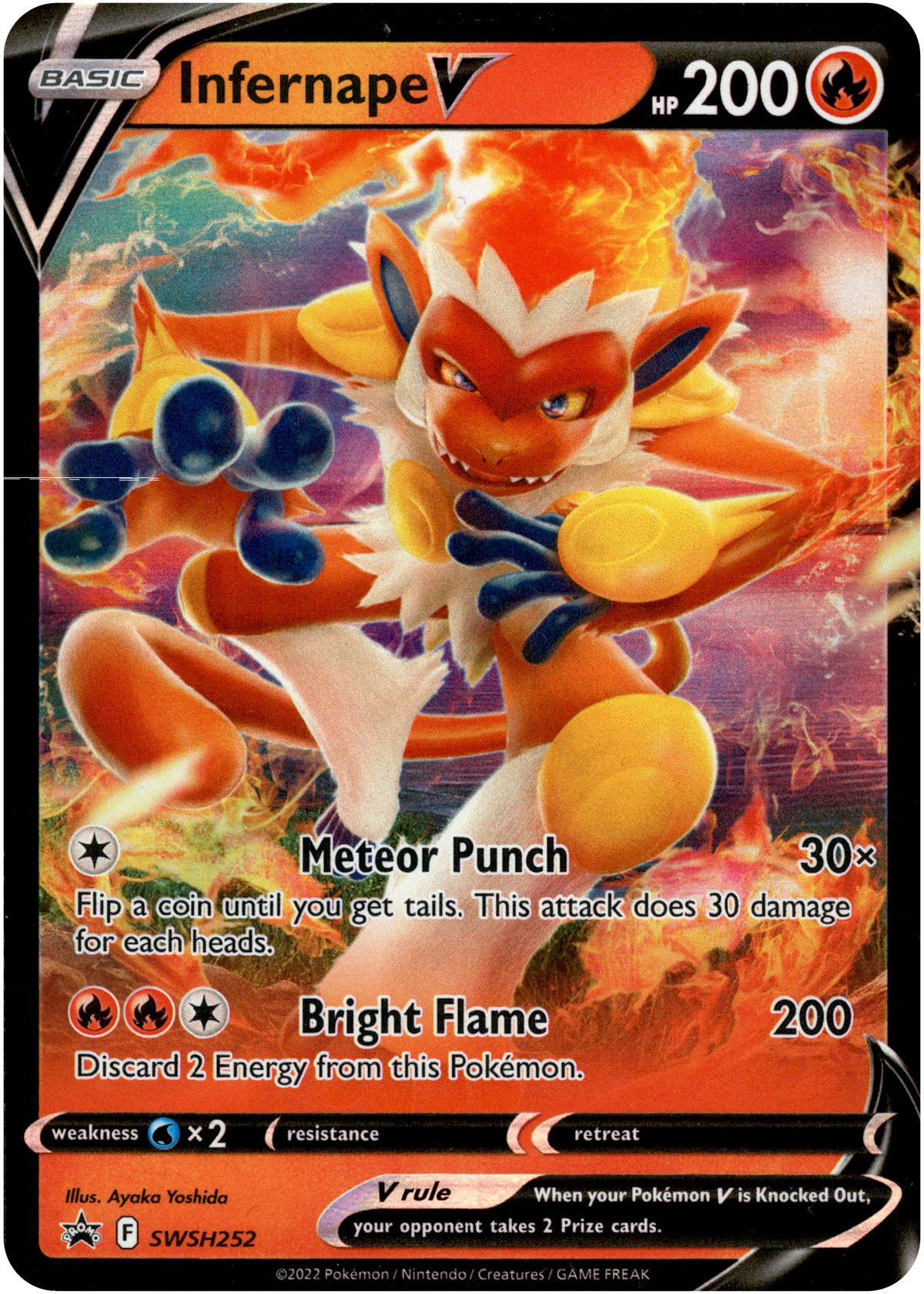 Infernape V - SWSH252 - Sword & Shield Promo - Card Cavern