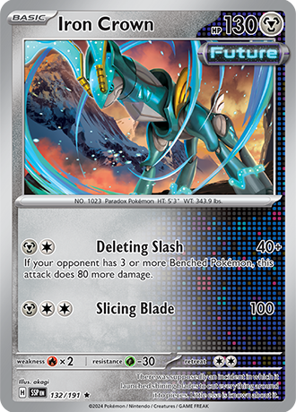 Iron Crown - 132/191 - Surging Sparks - Holo - Card Cavern