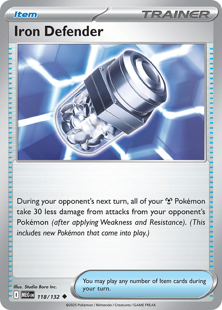 Iron Defender - 118/132 - Mega Evolution - Card Cavern
