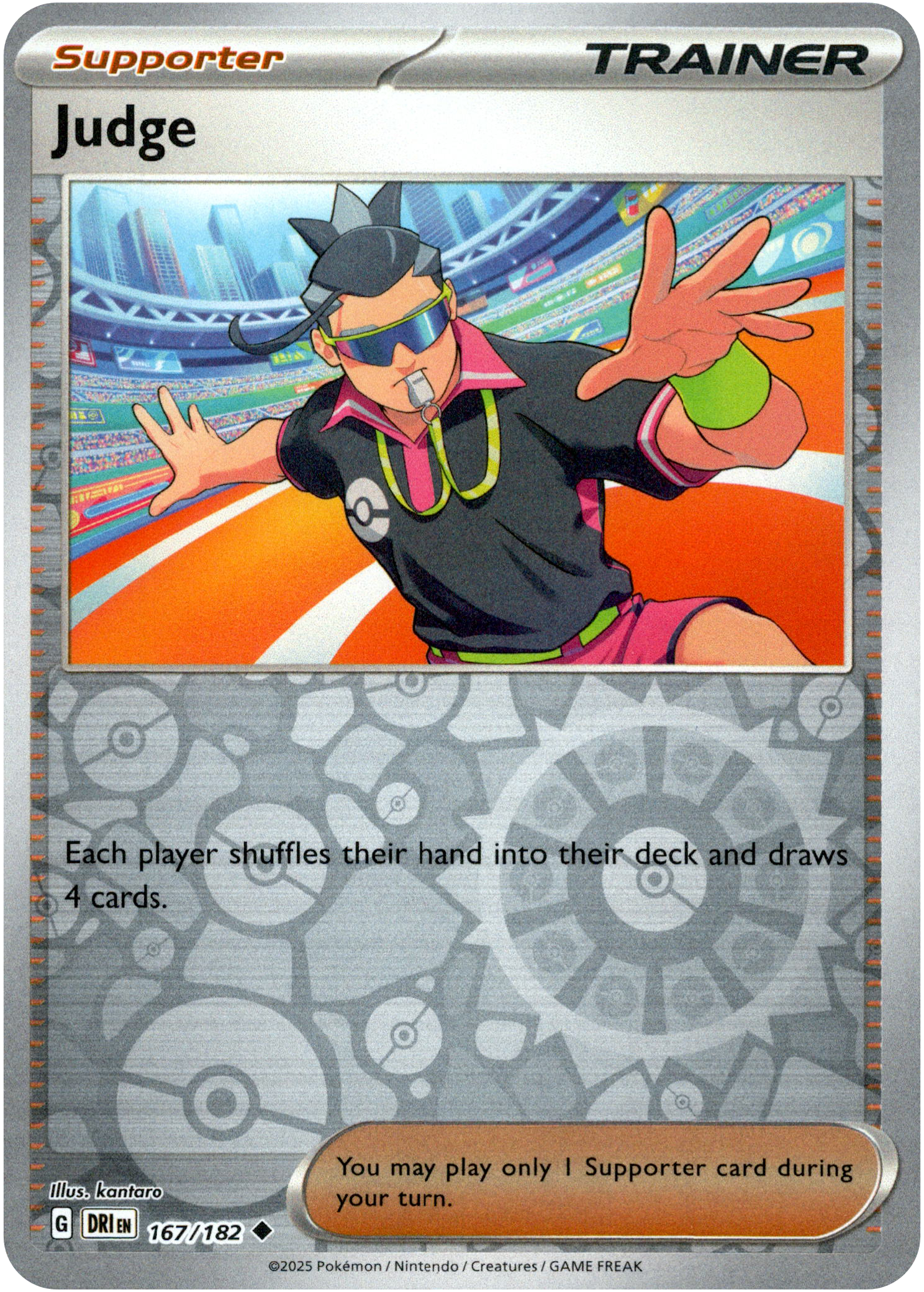 Judge - 167/182 - Destined Rivals - Reverse Holo - Card Cavern