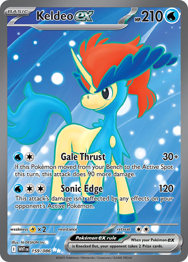 Keldeo ex - 159/086 - White Flare - Holo - Card Cavern