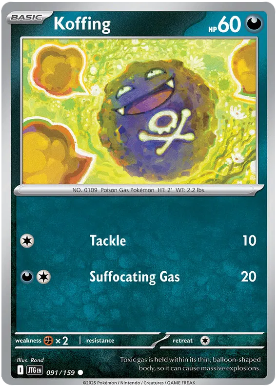 Koffing - 091/159 - Journey Together - Card Cavern