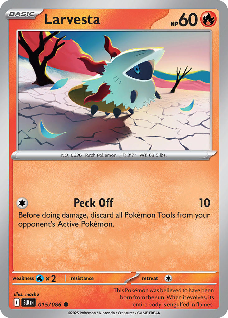 Larvesta - 015/086 - Black Bolt - Card Cavern
