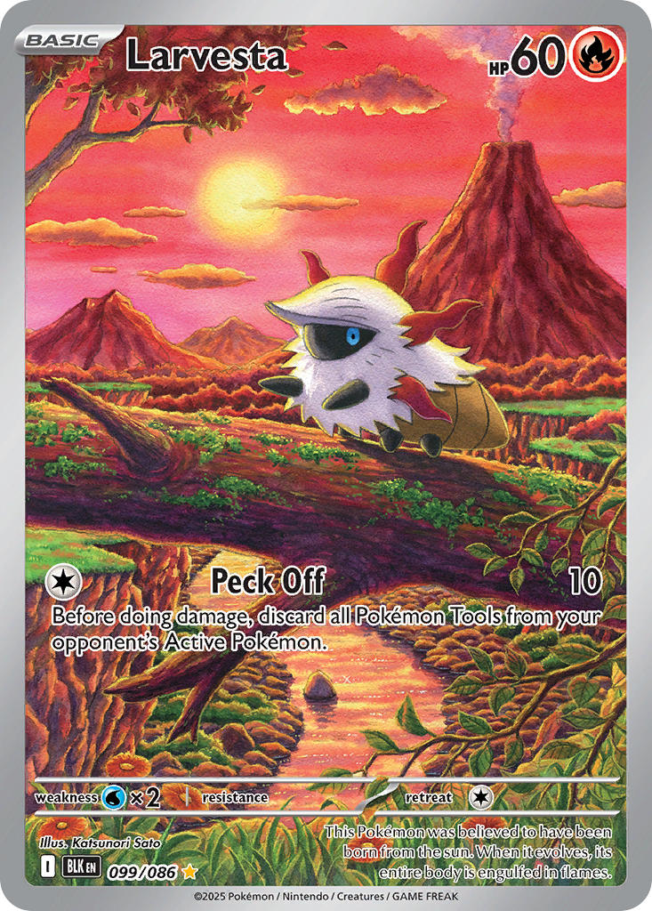 Larvesta - 099/086 - Black Bolt - Holo - Card Cavern