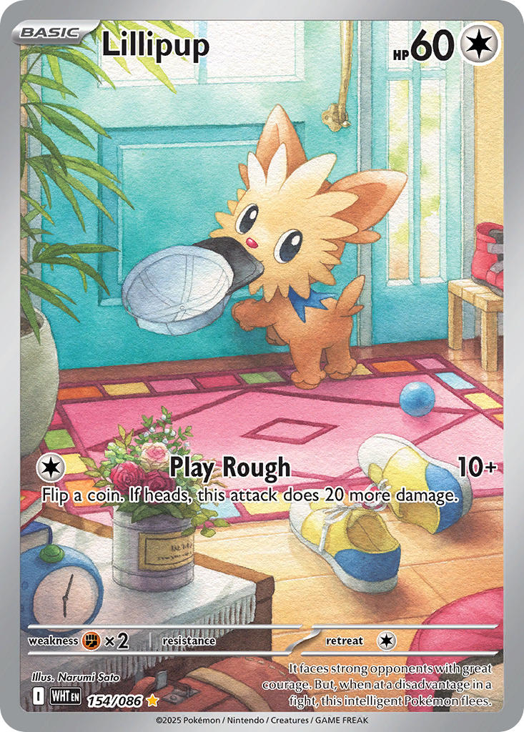 Lillipup - 154/086 - White Flare - Holo - Card Cavern