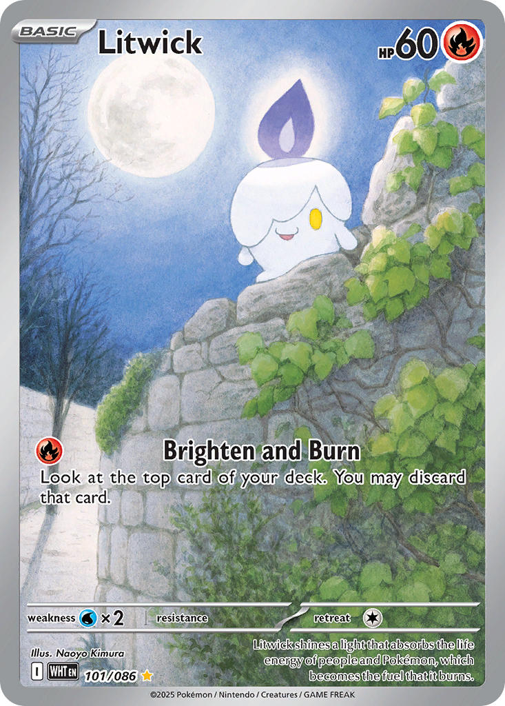 Litwick - 101/086 - White Flare - Holo - Card Cavern