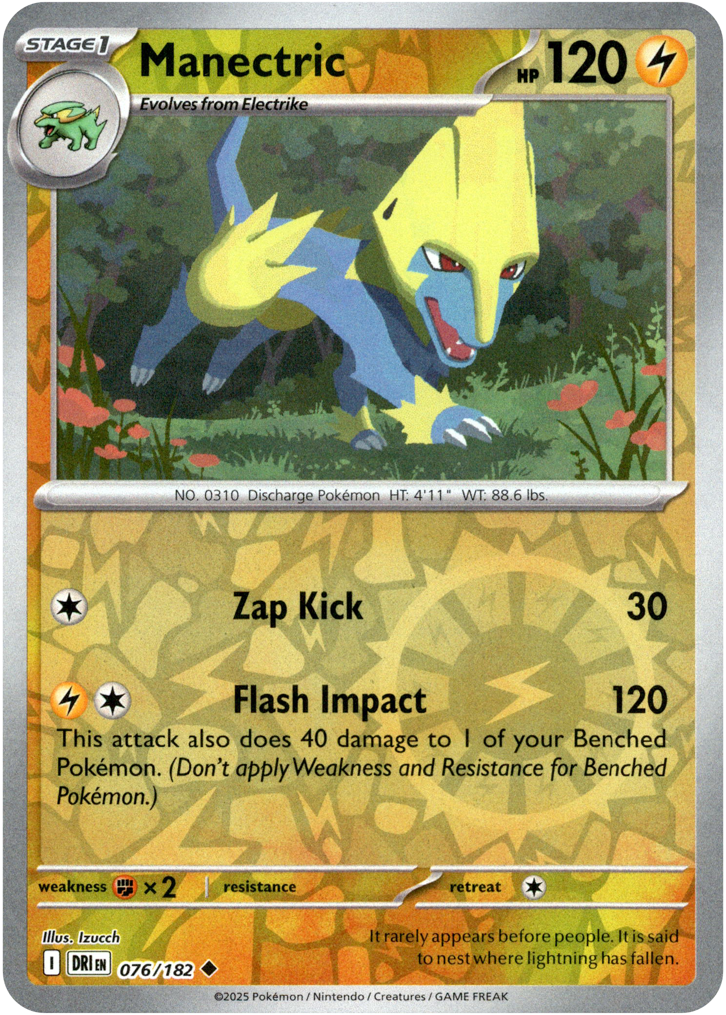 Manectric - 076/182 - Destined Rivals - Reverse Holo - Card Cavern