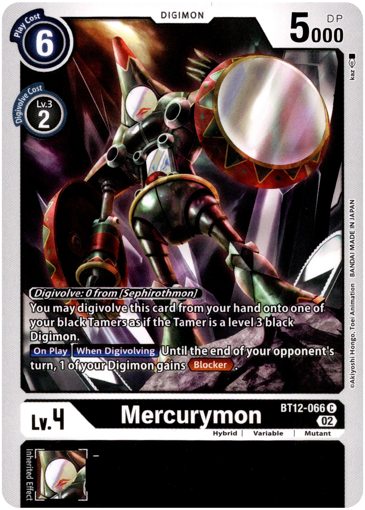 Mercurymon - BT12-066 C - Across Time - Card Cavern