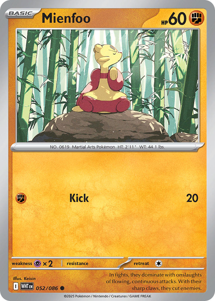 Mienfoo - 052/086 - White Flare - Card Cavern