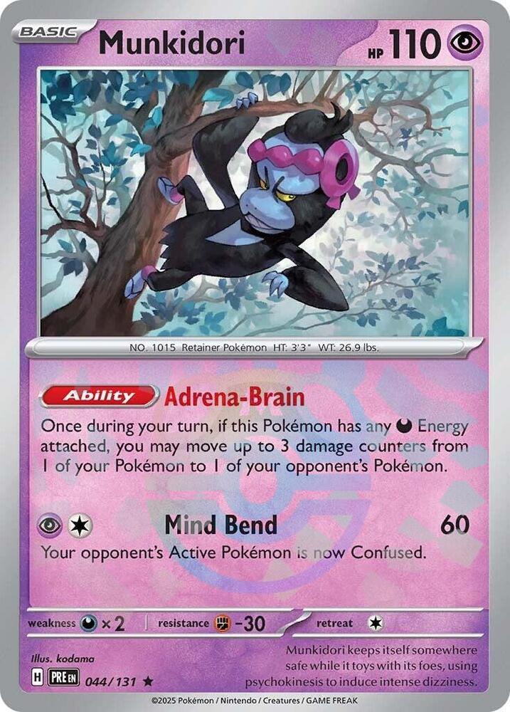 Munkidori (Master Ball Pattern) - 044/131 - Prismatic Evolutions - Holo - Card Cavern
