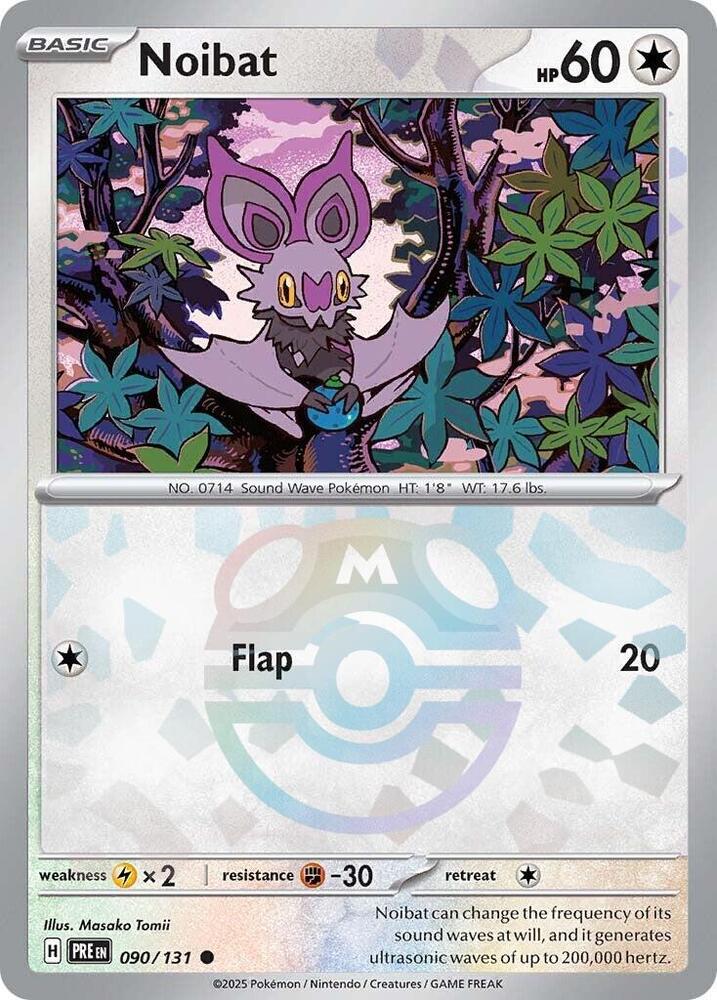 Noibat (Master Ball Pattern) - 090/131 - Prismatic Evolutions - Holo - Card Cavern