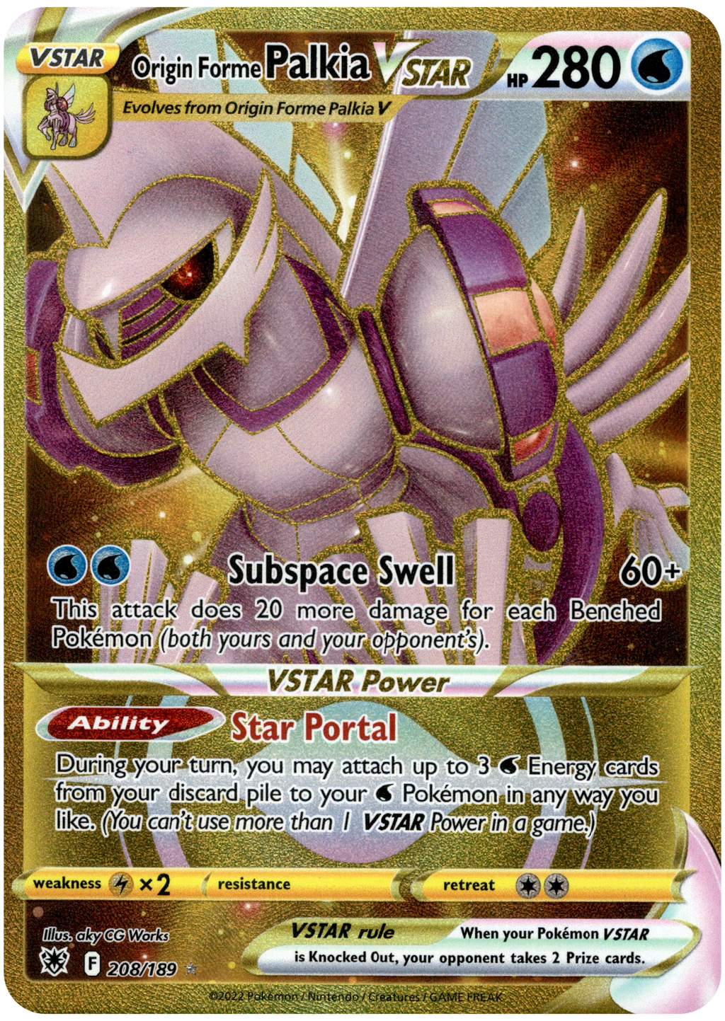 Palkia VSTAR Astral radiance Deck - PokemonCard